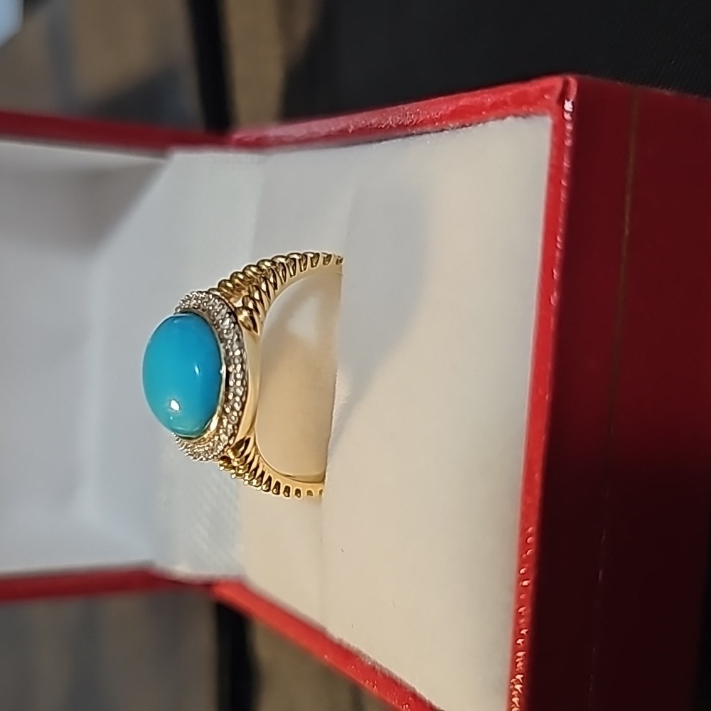 Oval Turquoise Ring - image 2
